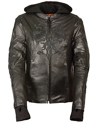 Milwaukee Leather Women's 3/4 Jacket With Reflective Tribal Detail - 4X