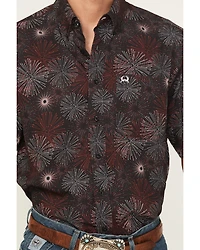 Cinch Men's Printed Short Sleeve Button-Down Performance Stretch Western Shirt