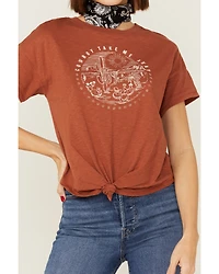 Shyanne Women's Cowboy Take Me Away Desert Rust Graphic Tee
