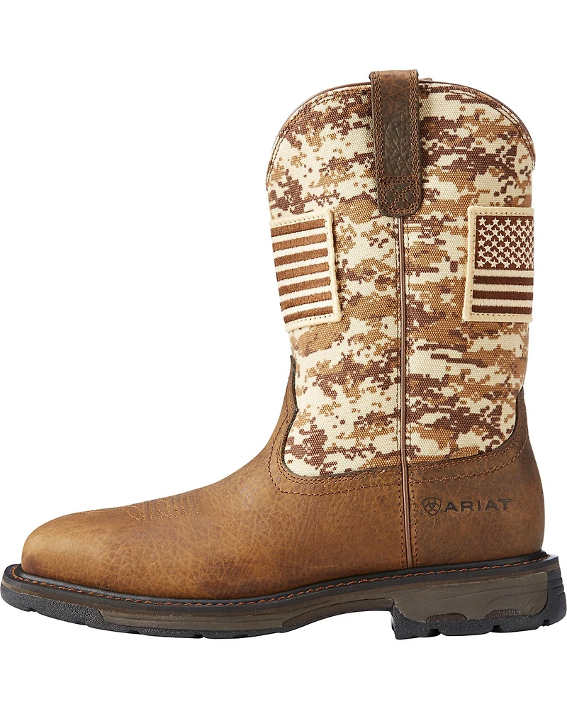 Ariat Men's WorkHog® Patriot Camo Boots - Square Toe