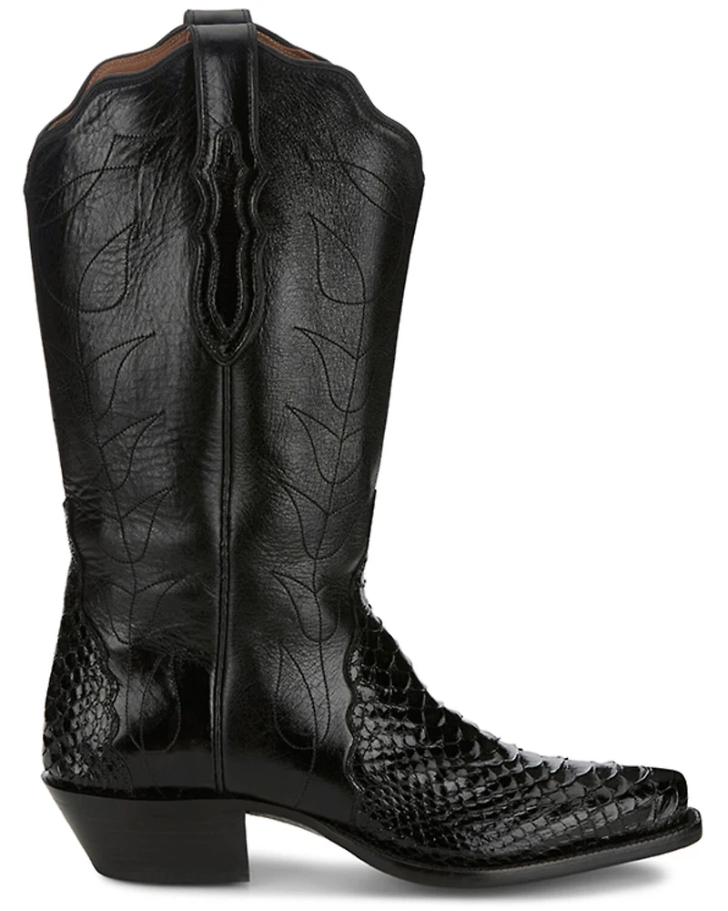 Tony Lama Women's Boot Barn Exclusive Tri-Ad Exotic Python Western Boots - Snip Toe