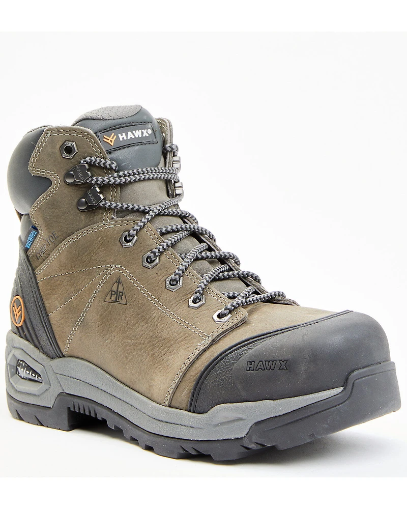 Hawx Men's 6" Lace-To-Toe Tychee Deep Seated Waterproof Comp Work Boots - Soft Toe
