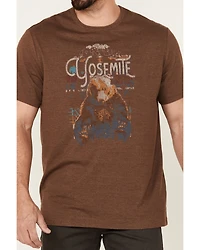 Brothers and Sons Men's Brown Yosemite Bear Graphic Short Sleeve T-Shirt