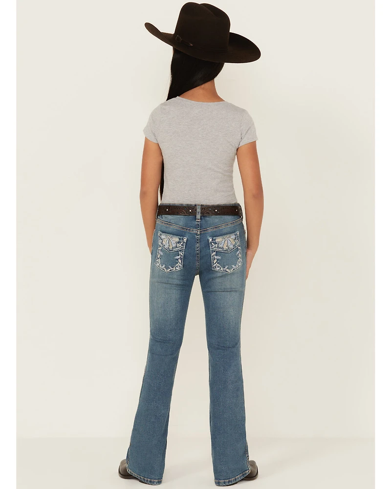 Shyanne Girls' Shayla Bootcut Embroidery Stretch Denim Jeans