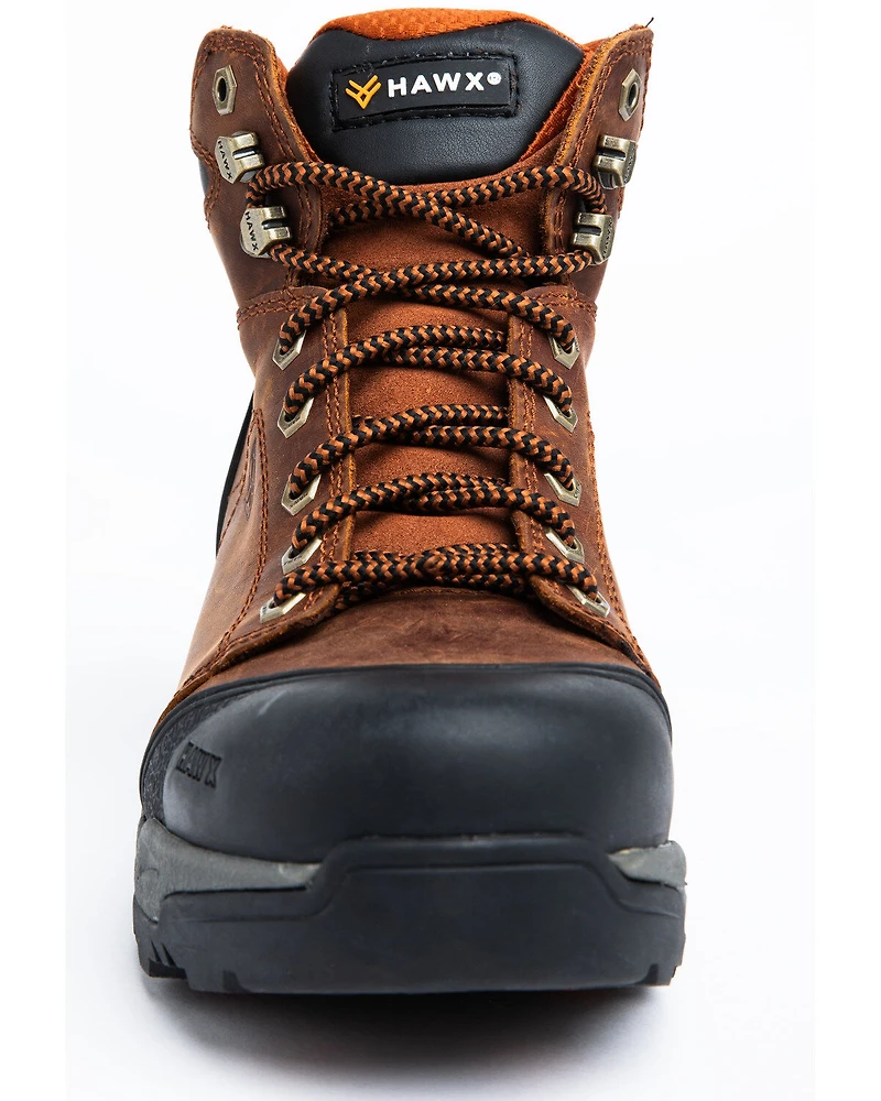 Hawx Men's 6" Lace-To-Toe Waterproof Work Boots - Composite Toe