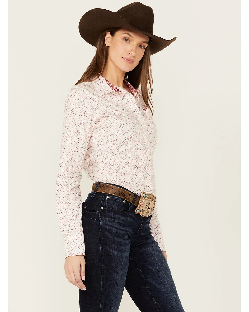 Ariat Women's Kirby Stretch Star Print Button-Down Long Sleeve Western Shirt