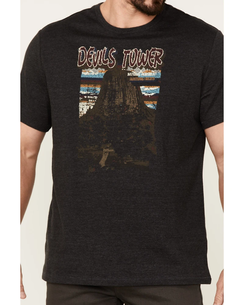 Brothers and Sons Men's Devils Tower National Monument Graphic Short Sleeve T-Shirt