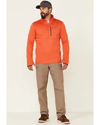 Columbia Men's Heather Quartz Red Park View 1/2 Zip Fleece Pullover