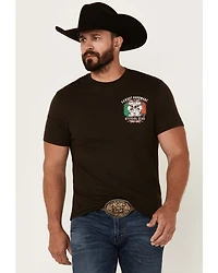 Cowboy Hardware Men's Triple Skull Mexican Flag Short Sleeve Graphic T-Shirt