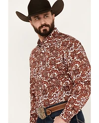 Cinch Men's Paisley Print Long Sleeve Button Down Western Shirt