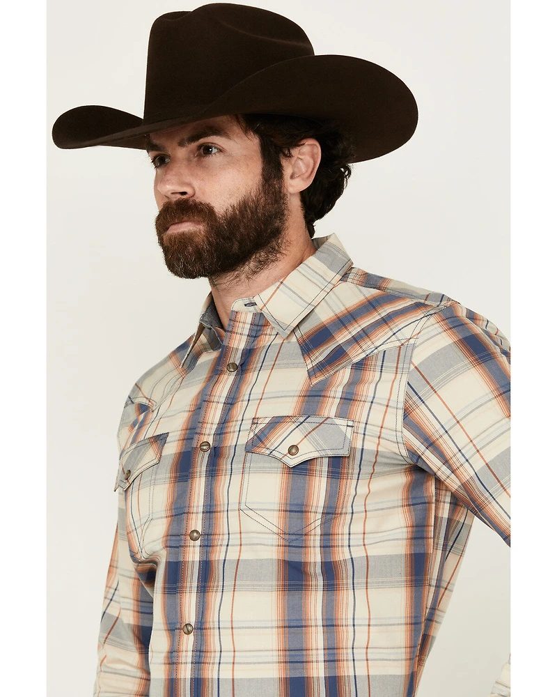 Cody James Men's Pay Day Plaid Print Long Sleeve Snap Western Shirt