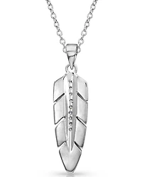 Montana Silversmiths Women's Hawk Feather Opal Necklace