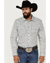 Gibson Trading Co Men's Static Paisley Floral Print Long Sleeve Pearl Snap Western Shirt