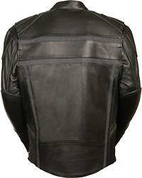 Milwaukee Leather Men's Reflective Band Scooter Jacket