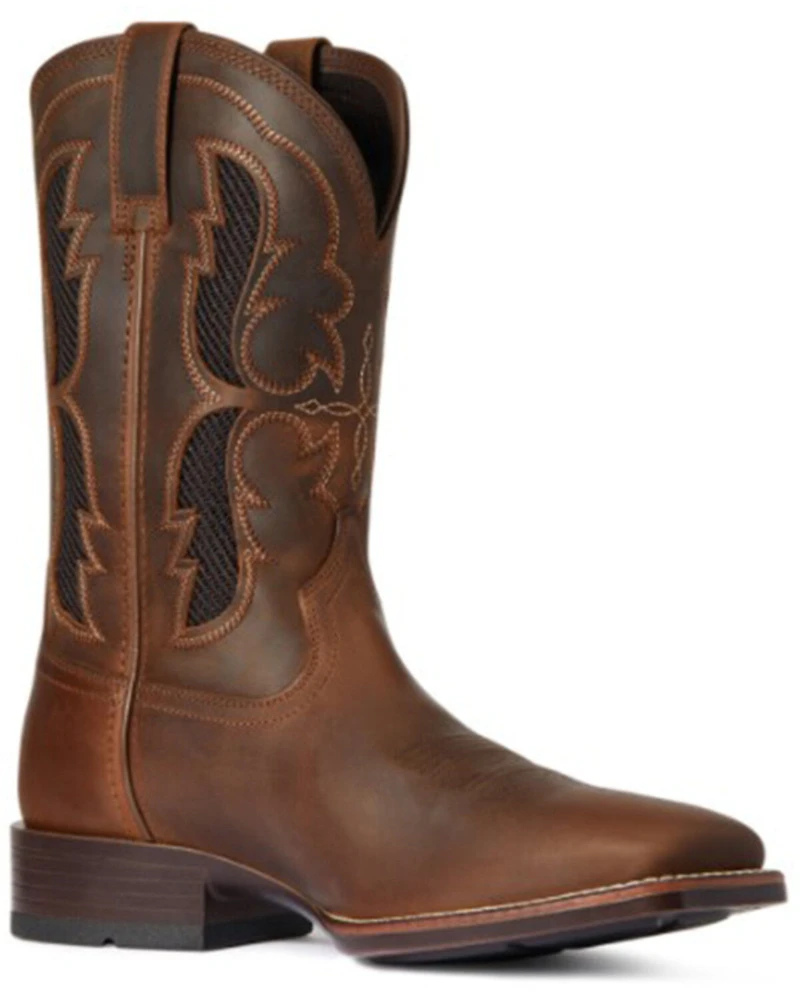 Ariat Men's Distressed Dash VentTEK Ultra Bantamweight Performance Western Boots - Broad Square Toe