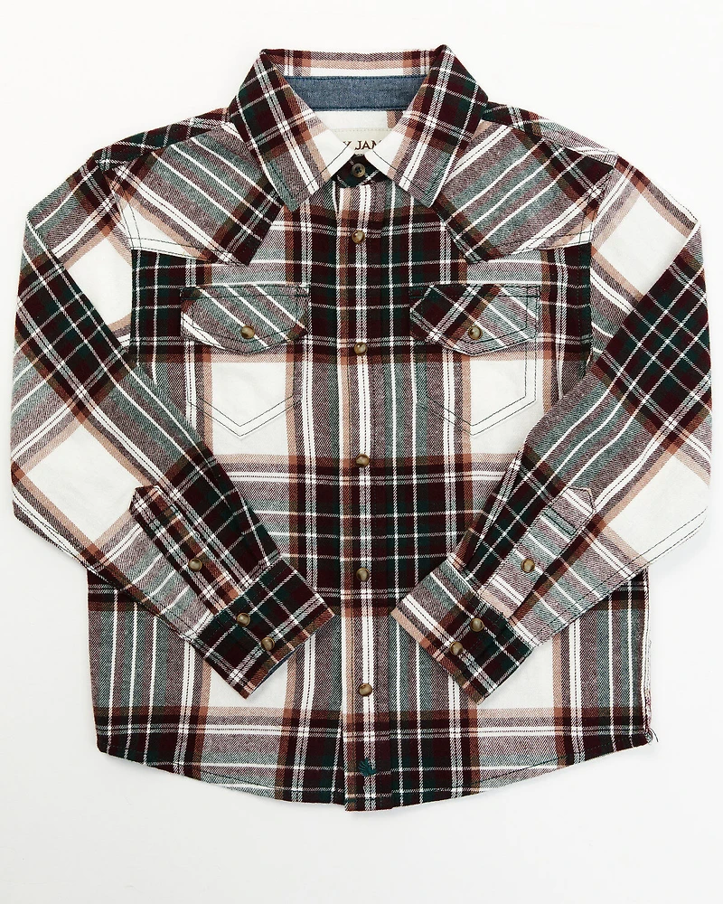Cody James Toddler Boys' Cabin Fever Long Sleeve Snap Flannel Western Shirt
