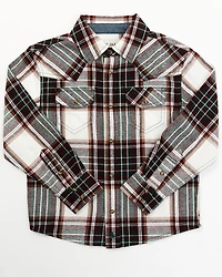 Cody James Toddler Boys' Cabin Fever Long Sleeve Snap Flannel Western Shirt