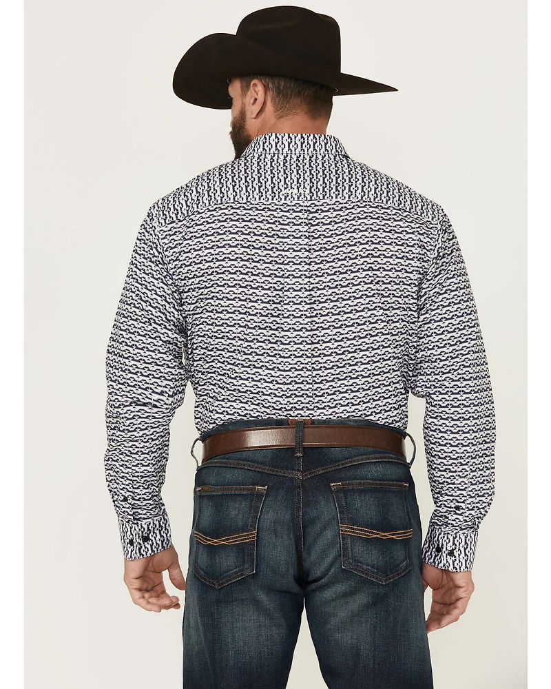 Ariat Men's Patton Classic Fit Printed Long Sleeve Button-Down Western Shirt