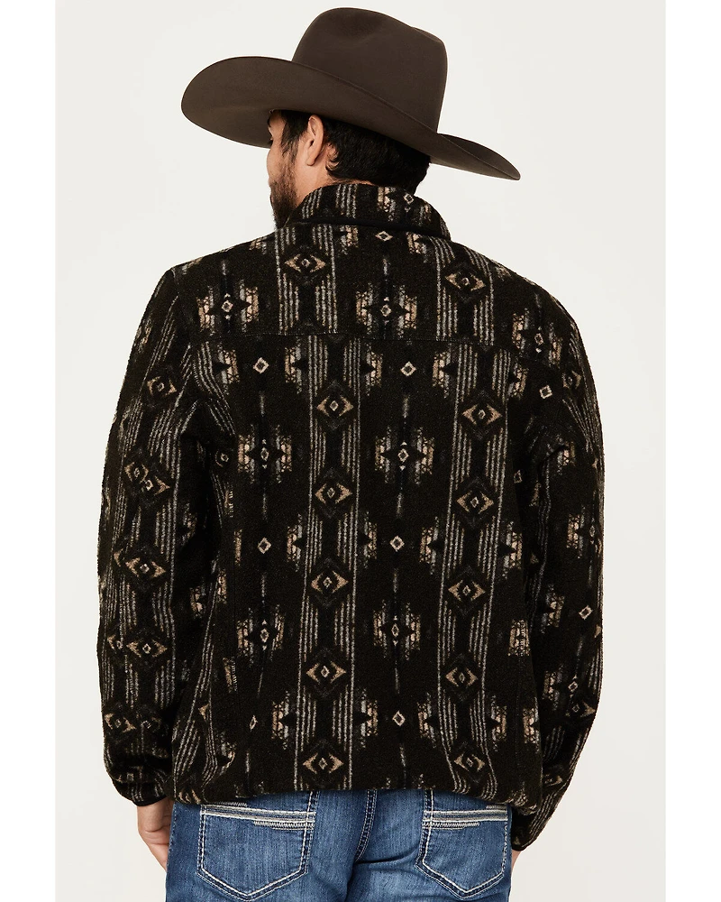 Rock & Roll Denim Men's Southwestern Print Berber Pullover