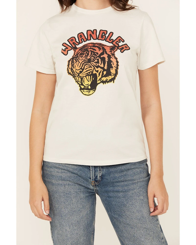 Wrangler Women's Tiger Short Sleeve Graphic Tee