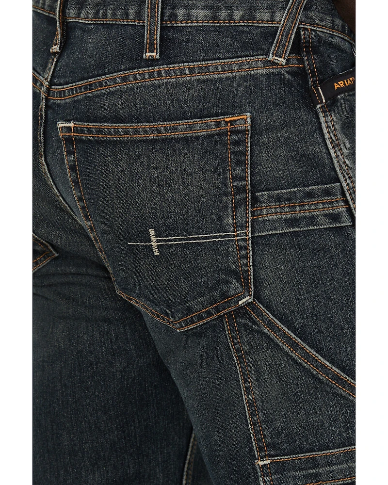 Ariat Men's Rebar M7 McCoy Dark Wash Durastretch Slim Straight Work Jeans