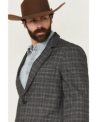 Rock & Roll Denim Men's Plaid Print Button-Down Sport Coat
