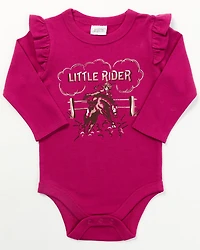 Shyanne Infant Girls' Little Rider Onesie 2-Piece Pajama Set