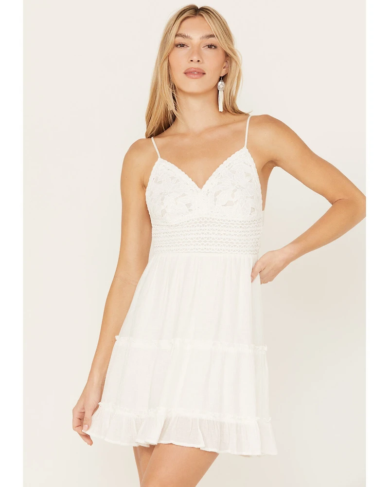 Shyanne Women's Lace Crochet Mini Dress