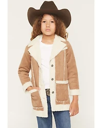 Shyanne Girls' Wynona Faux Suede Shearling Coat