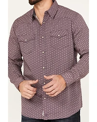 Moonshine Spirit Men's Southwestern Print Long Sleeve Western Pearl Snap Shirt