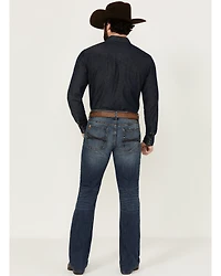 RANK 45® Men's Yuma Wash Trigger Slim Bootcut Performance Stretch Denim Jeans