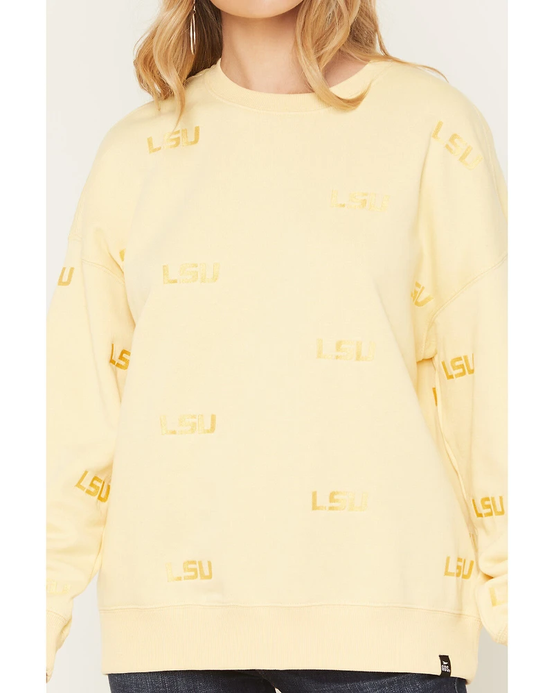 Gameday Women's LSU Embroidered Crewneck