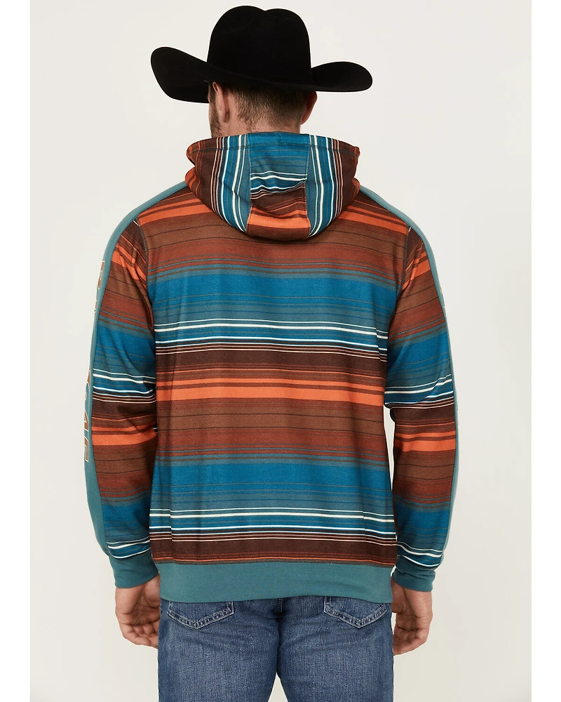 RANK 45® Men's Farmbuck Striped Logo Hooded Sweatshirt
