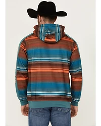 RANK 45® Men's Farmbuck Striped Logo Hooded Sweatshirt