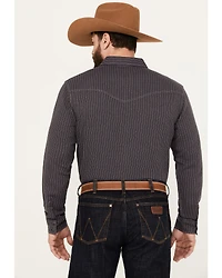 Blue Ranchwear Men's Laramie Striped Long Sleeve Western Snap Shirt