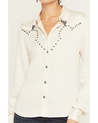 Idyllwind Women's Fairlawn Sateen Studded Long Sleeve Button-Down Western Shirt