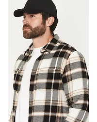 Brothers and Sons Men's Bunker Plaid Print Long Sleeve Button-Down Flannel Shirt