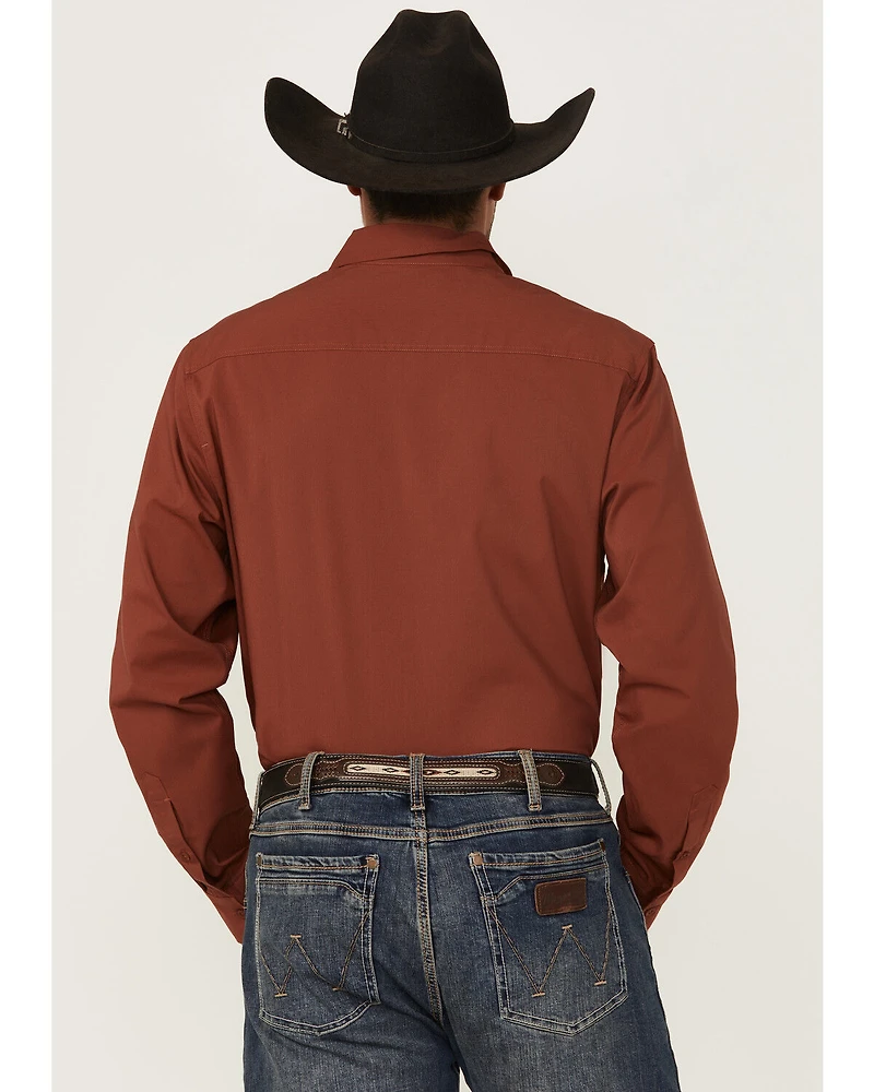 Kimes Ranch Men's Linville Solid Long Sleeve Button-Down Stretch Western Shirt