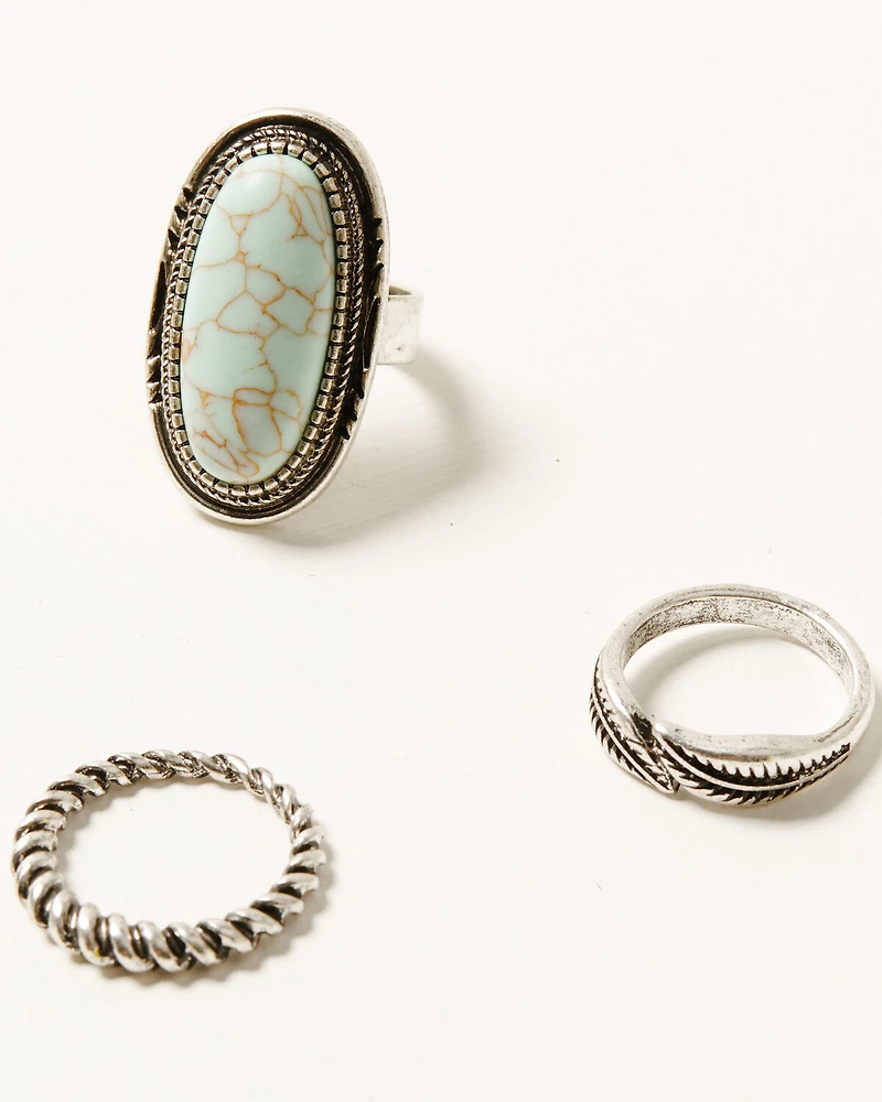 Shyanne Women's Statement Ring Set - 3 Piece