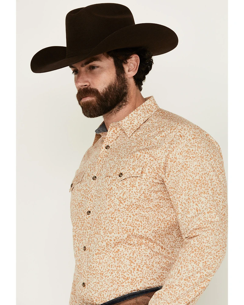 Cody James Men's Playing Field Floral Print Long Sleeve Snap Western Shirt