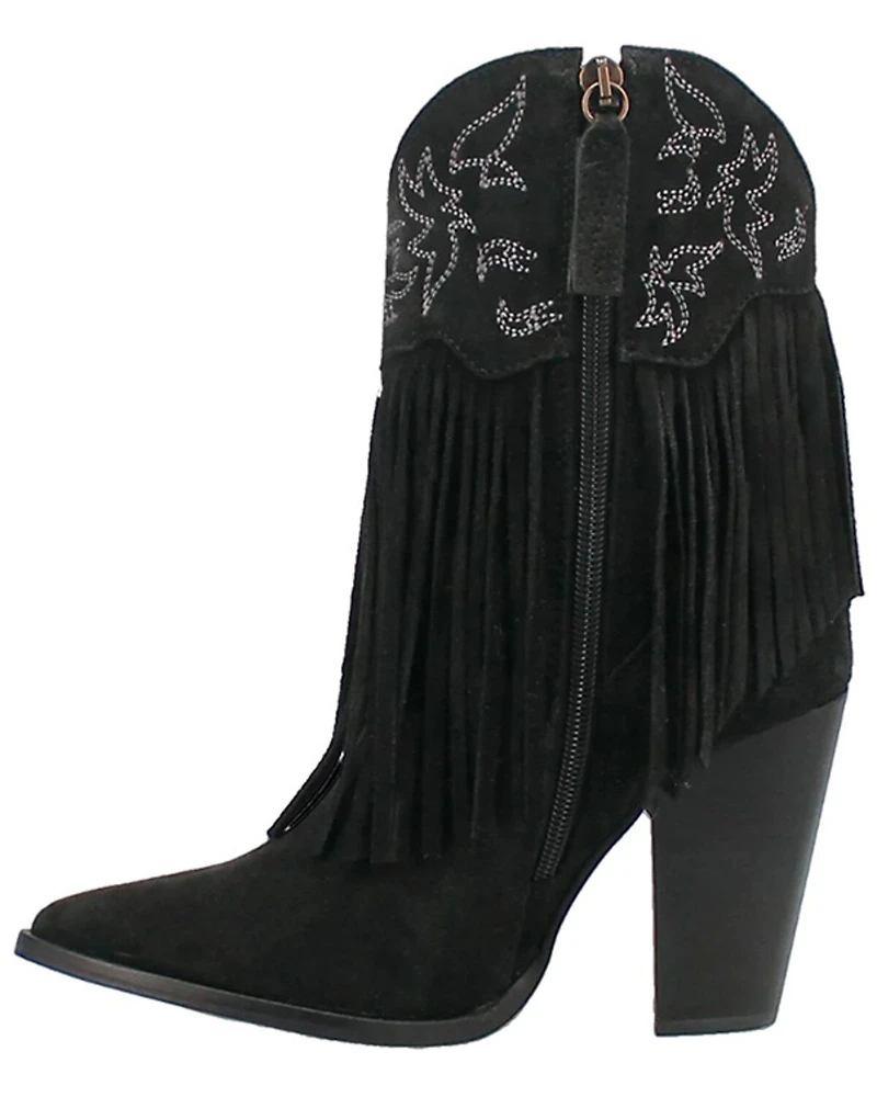 Dingo Women's Crazy Train Leather Booties - Round Toe