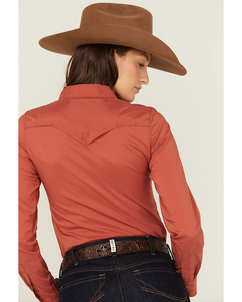 RANK 45® Women's Vented Performance Outdoor Long Sleeve Snap Western Shirt