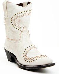 Laredo Women's Bone Embellished Booties - Snip Toe