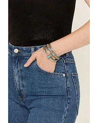 Shyanne Women's Antique Silver Bracelet Set