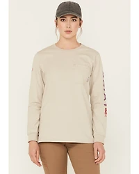 Ariat Women's FR Stretch Logo Long Sleeve Work Tee
