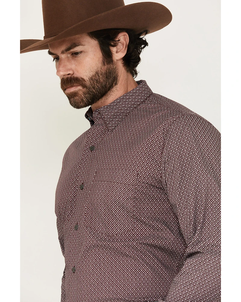 Wrangler x Cody Johnson Men's Geo Print Long Sleeve Button-Down Western Shirt