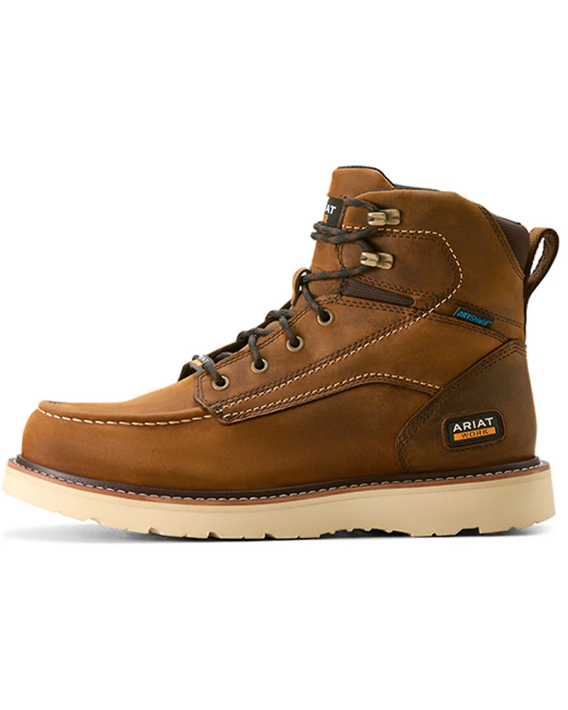 Ariat Men's 6" Wedge Rebar Waterproof Moc Work Boots - Soft Toe