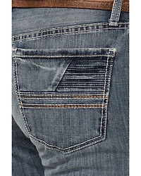 Cinch Men's Ian Medium Stonewash Slim Bootcut Performance Stretch Denim Jeans