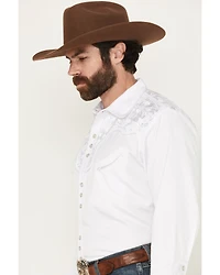 Scully Men's Embroidered Gunfighter Long Sleeve Pearl Snap Western Shirt