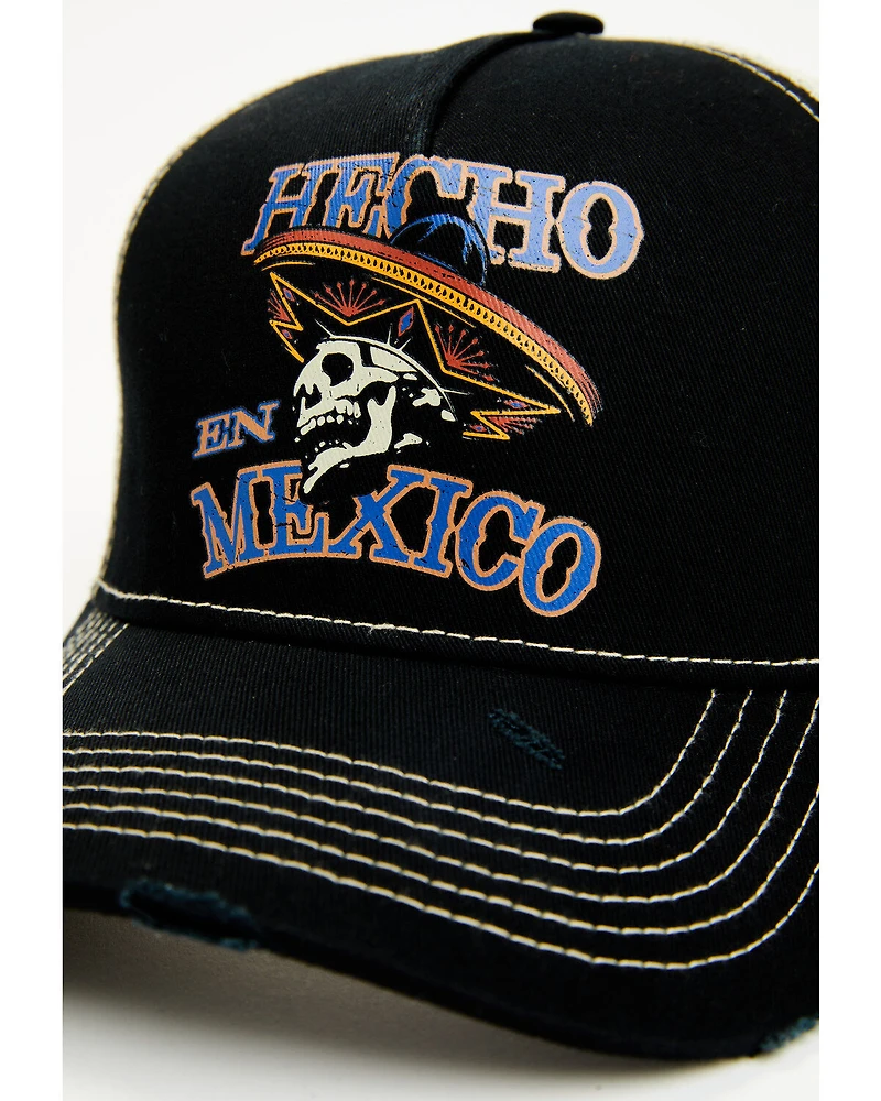 Moonshine Spirit Men's Hecho En Mexico Skull Graphic Mesh-Back Ball Cap